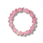 Rosy Glow Crystal Beaded Pink Bracelet