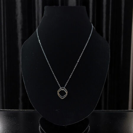 Intertwined Square Pendant Necklace