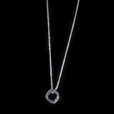 Intertwined Square Pendant Necklace