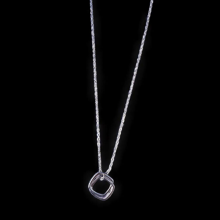 Intertwined Square Pendant Necklace