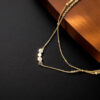 Double-Layered Chain Necklace with Textured Accents