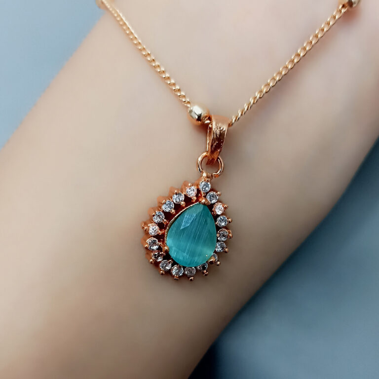 Exquisite Rose Gold Teardrop Necklace