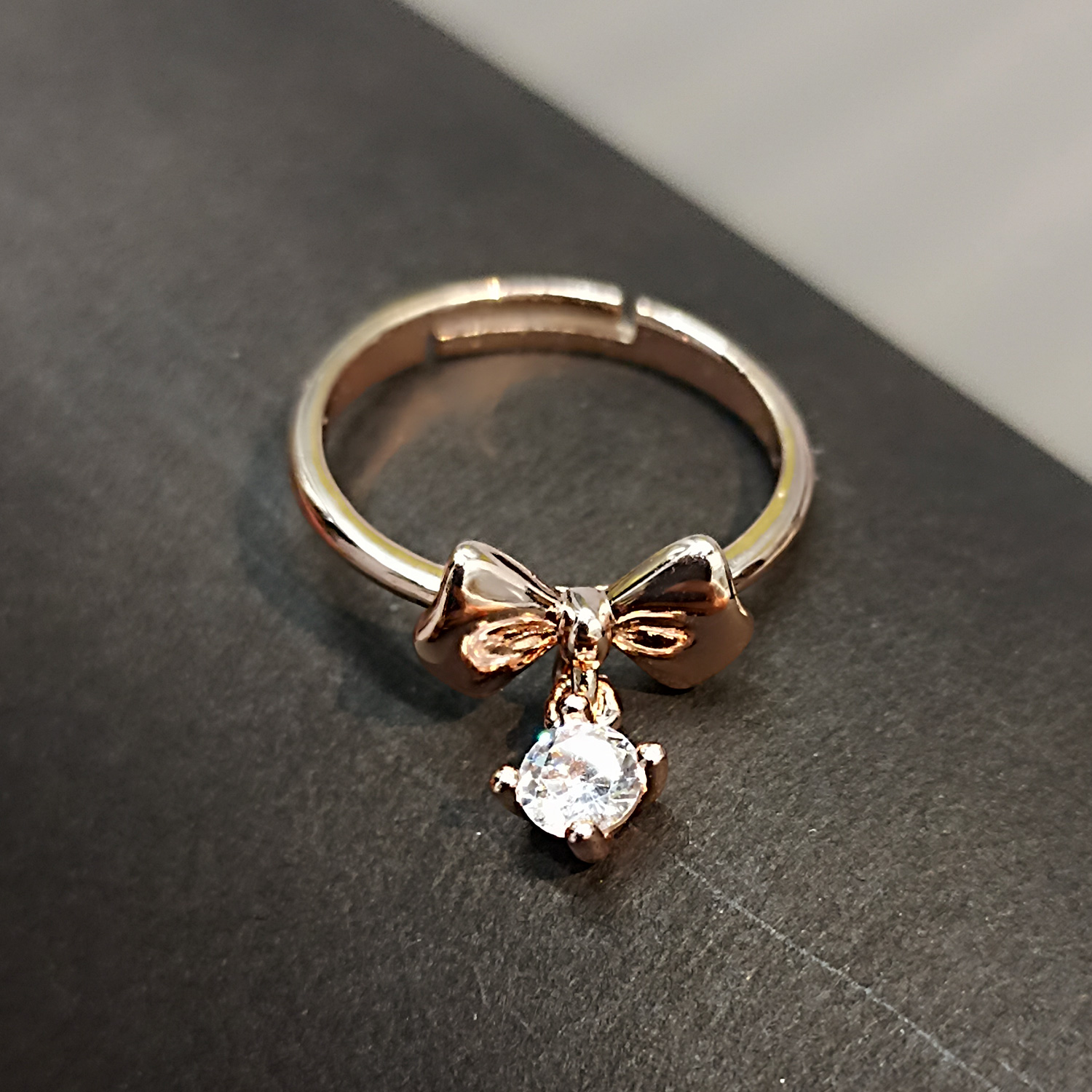 Dainty Rose Gold Bow