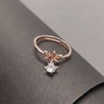 Elegant Rose Gold Crown Ring